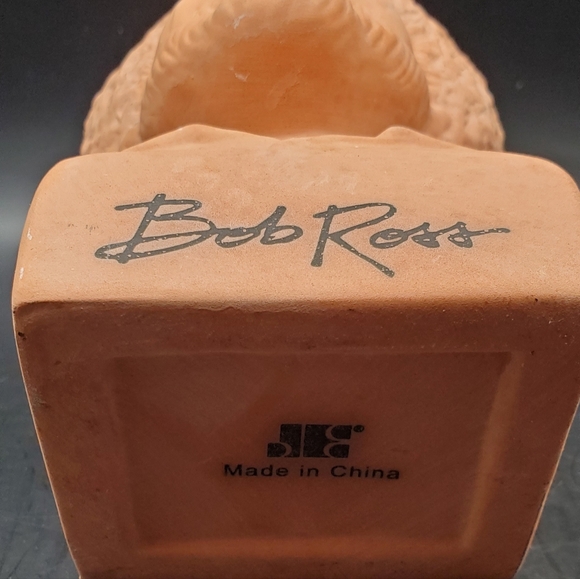 Bob Ross Artist Vintage Look Terracotta Redware Clay Chia Pet Pottery Head Bust - Picture 11 of 11